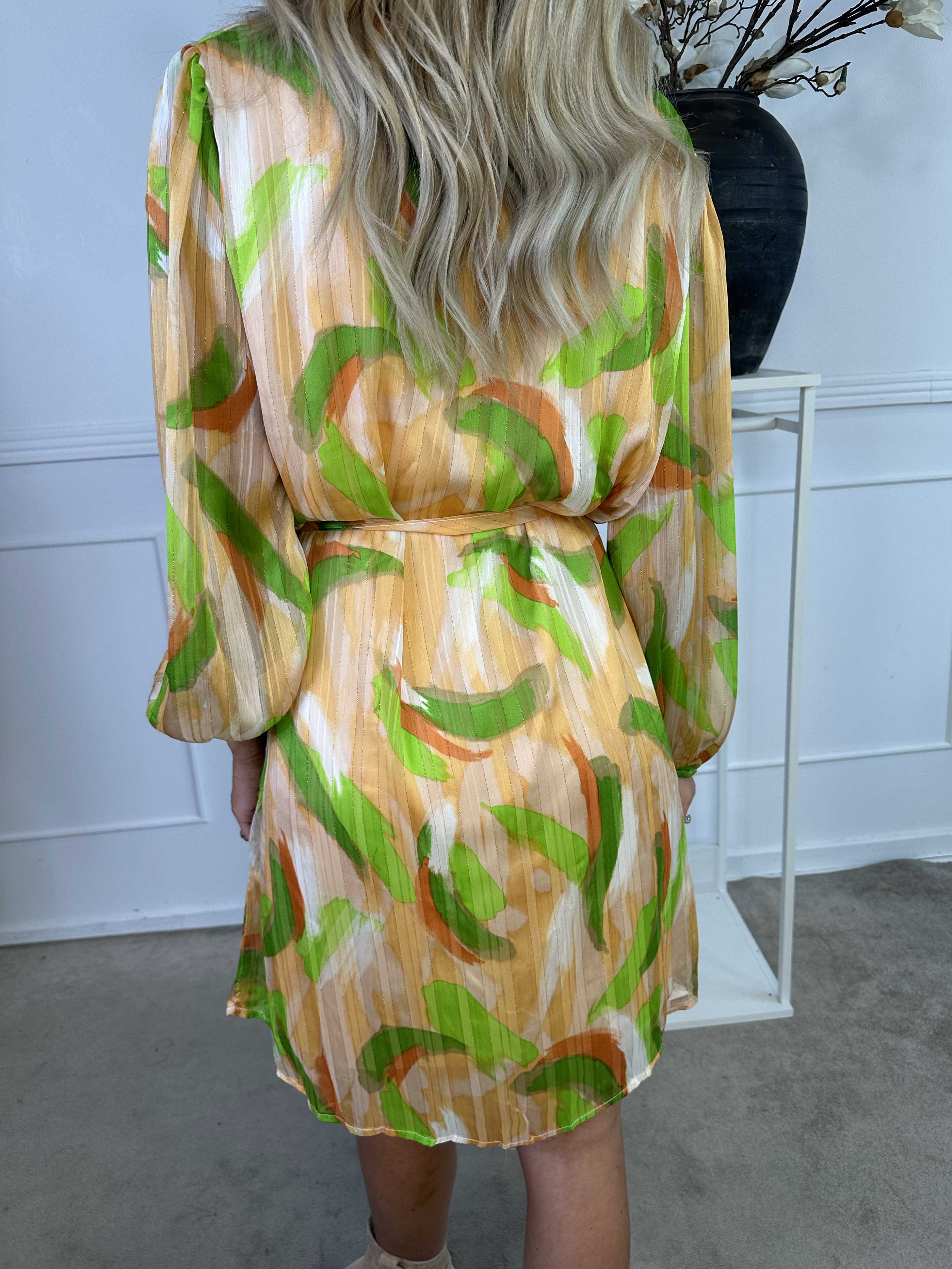 Filipa - Mönstrad tunikaklänning med glittertrådar